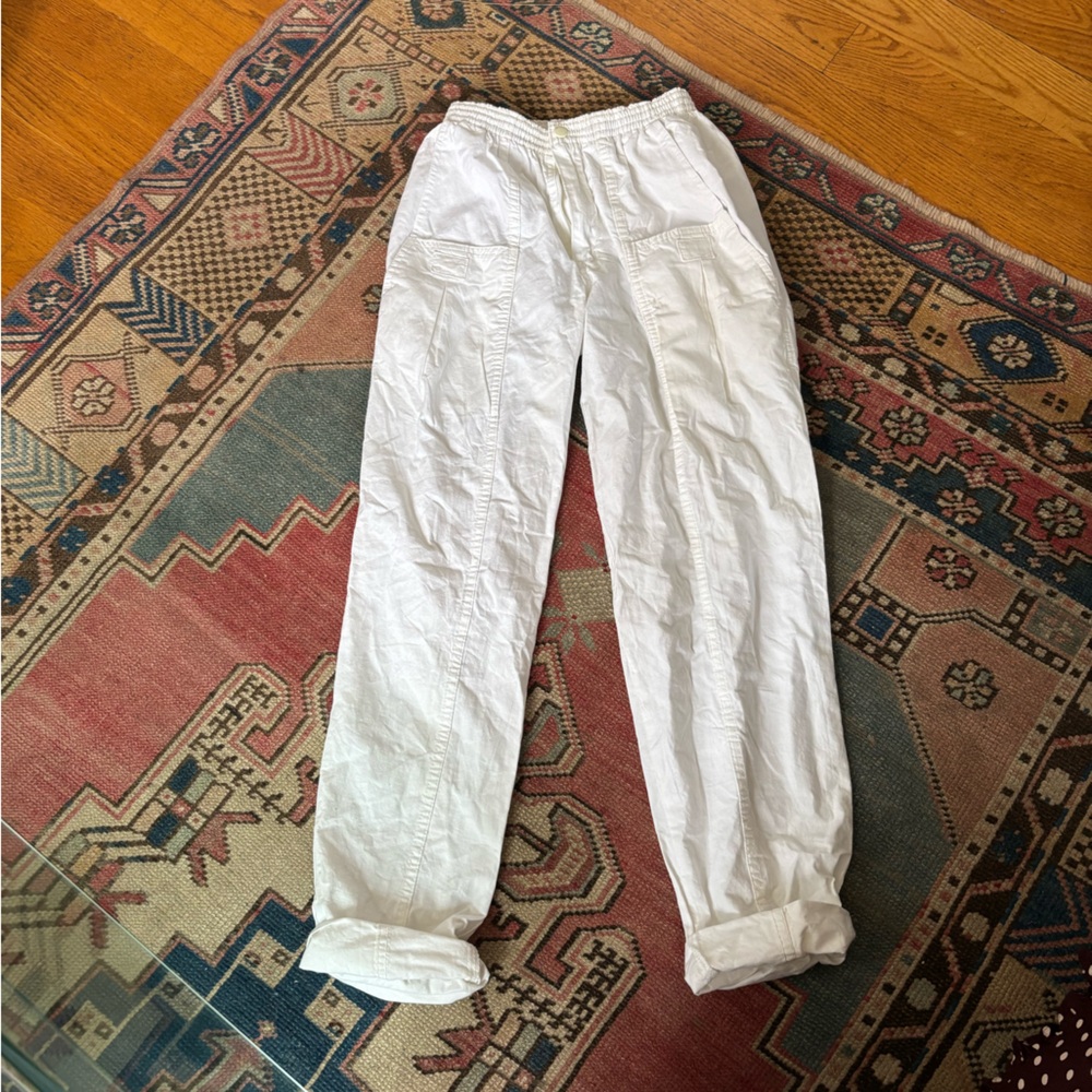 OP White Cargo Pants Relaxed Fit